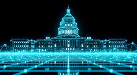 United States Capitol Building Virtual Render Digital Government, Policy, and Infrastructure