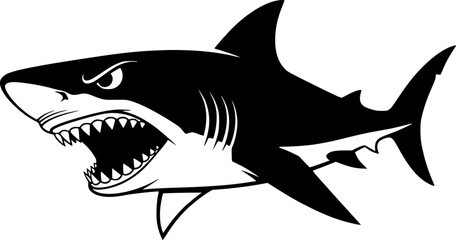Obraz premium Shark - High Quality Vector Logo - Vector illustration ideal for T-shirt graphic 