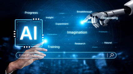 A generative AI assistant visualizes its creative and cognitive processes. The system uses reasoning, imagination, and research to develop strategies and new insights from prompts. Fermion