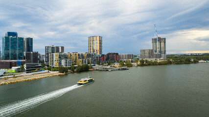 Fototapeta premium Parramatta River Views Toward Sydney Olympic Park