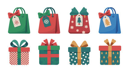 Colorful gift bags and boxes for special occasion.