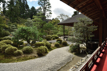 曼殊院　小書院から見る書院庭園(京都市左京区)