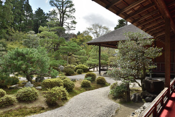 曼殊院　小書院から見る書院庭園(京都市左京区)