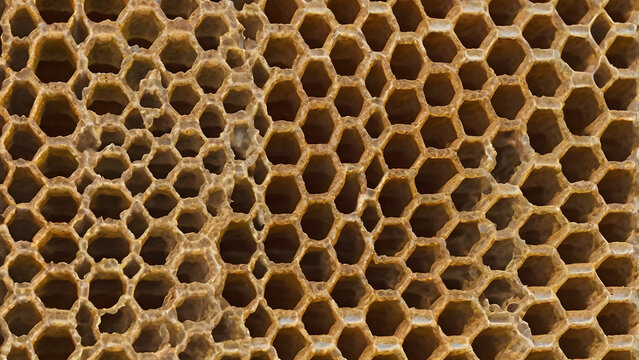 Honeycomb Structure Intricate Hexagonal Pattern of a Beehive, Natural Organic Design - Powered by Adobe