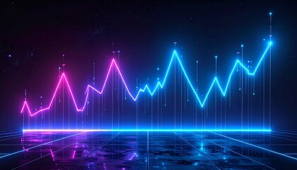 Electric data graph surges in future space