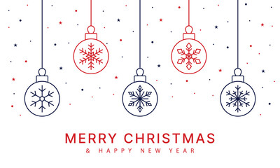 Vector Decorative Bauble Christmas Design Template