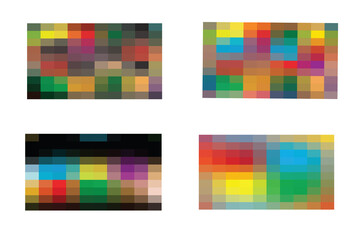 Colorful geometric square and cube pattern background design