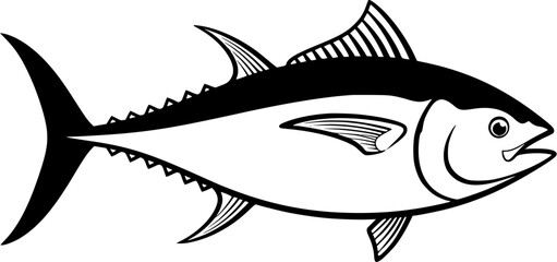 Obraz premium vector illustration of a tuna