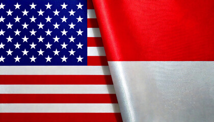 アメリカの国旗とモナコの国旗(USA Flag & Monaco flag.)
