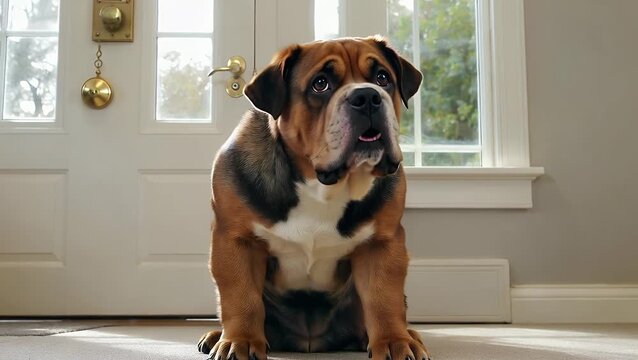 Photographic Representation of a Canine of the Olde English Bulldogge