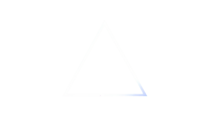 A stark white, outlined equilateral triangle centered on a solid black background