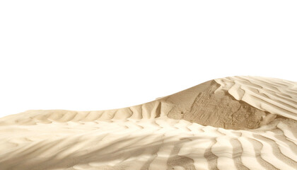 A stark composition of a sand dune edge against a solid black background