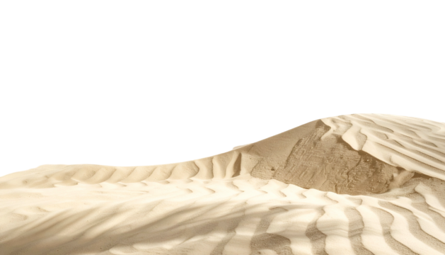 A stark composition of a sand dune edge against a solid black background