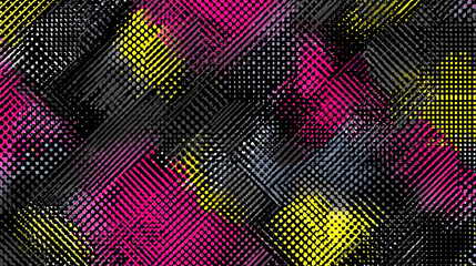 Digital technology dots form a seamless 3D pixel pattern with futuristic abstract design symbolizing innovation connectivity data flow and modern tech aesthetic in vibrant digital composition