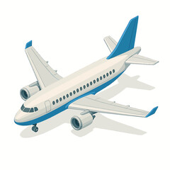 Isometric Airplane Illustration A Detailed View of Flight