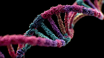 A glowing DNA double helix twisting in space symbolizes life genetic code scientific discovery and the blueprint of existence reflecting innovation evolution and the connection of all living beings
