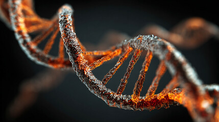 A glowing DNA double helix twisting in space symbolizes life genetic code scientific discovery and the blueprint of existence reflecting innovation evolution and the connection of all living beings