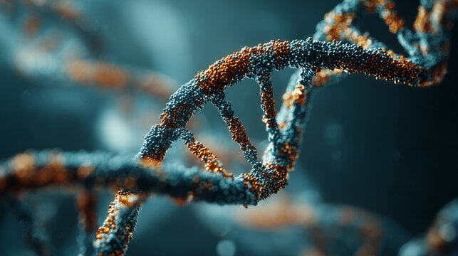 A glowing DNA double helix twisting in space symbolizes life genetic code scientific discovery and the blueprint of existence reflecting innovation evolution and the connection of all living beings