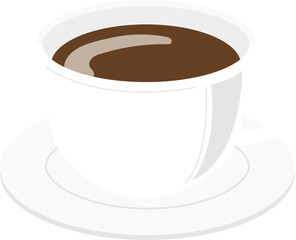 シンプルでかわいいホットコーヒーのイラスト