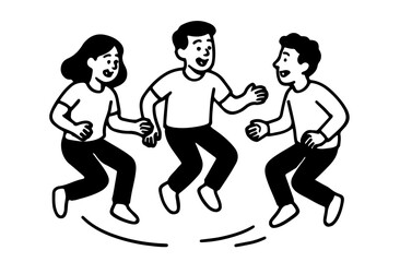 jump vector illustration 