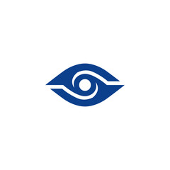 Letter F and Eye logo Vision minimalist