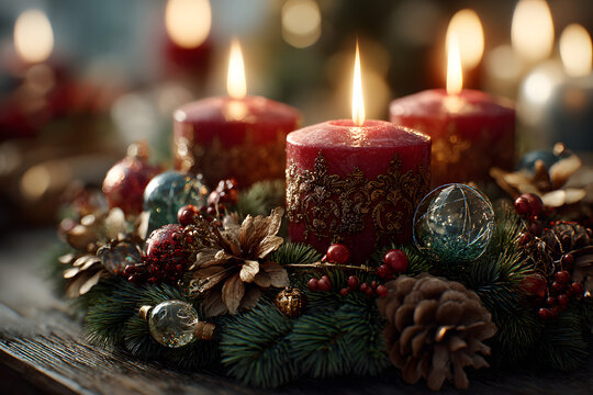 Adventkranz zu Weihnachten