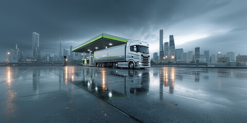 Fototapeta premium truck on the road