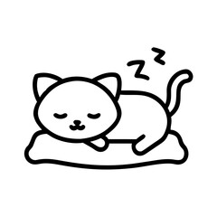 Cute cat sleeping on a pillow