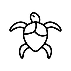 Minimalist line art of a sea turtle