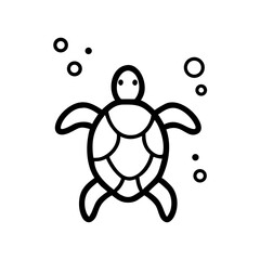 Sea turtle swimming in the ocean