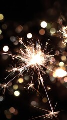 Obraz premium Sparkling celebration under starry night sky