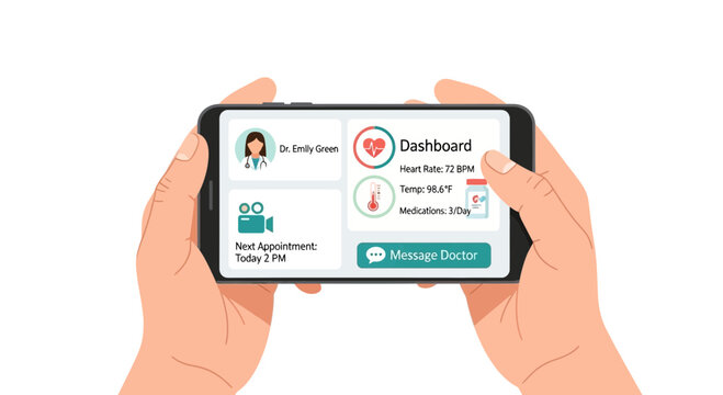 Convenient virtual doctor visit on smartphone for easy healthcare access and management, with quick appointments and direct messaging for peace of mind