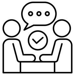 Negotiation Outline Icon