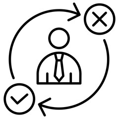 Decision Making Outline Icon