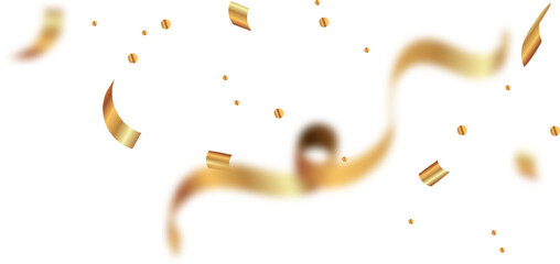 Golden Scattered Confetti Decorative PNG