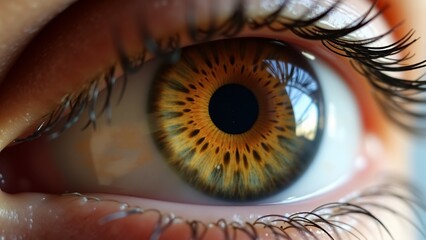 Macro Shot Of A Hazel Eye