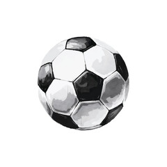 Vector Illustration of Soccer Ball Black and White