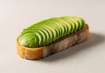 Avocado Toast on Linen Background