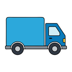 vector illustration of a blue truck