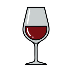 vector glass of red wine