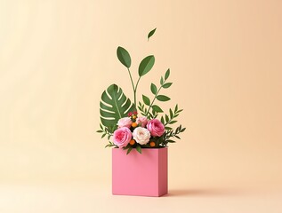 Buy pink roses floral arrangement online, fresh flowers delivery for birthday, anniversary and special occasions