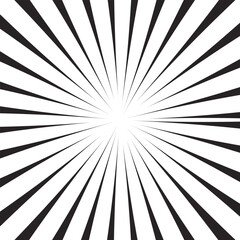 Obraz premium Radial burst and sunset sunburst comic lines background with dynamic rays and dramatic speed effect.
