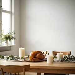Festive Thanksgiving Table Manner Day Meme with Funny Turkey for a Cozy Feast