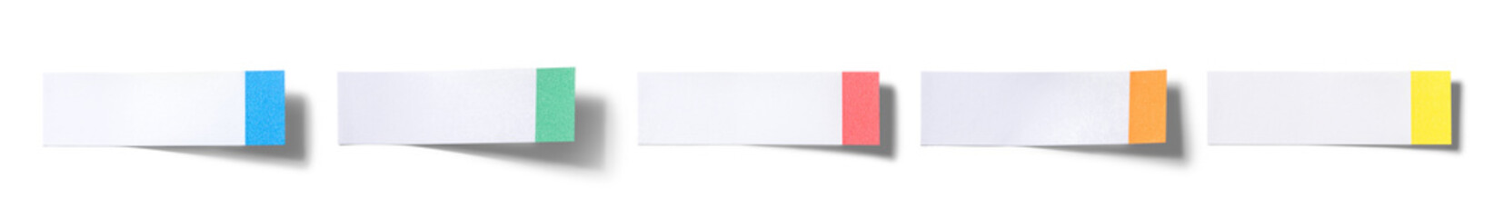 インデックスタイプの細長い付箋のテクスチャー