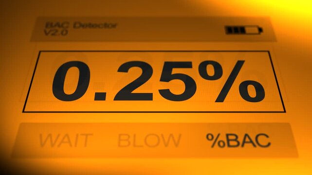 A BAC Alcohol Breathalyzer Test of 0-25 Percent - Retro Version