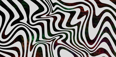 Abstract Op Art Swirl with Dark Grunge Background