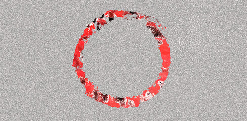 Abstract Red Circle Texture Grunge Ring Minimalist Digital Art Background