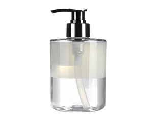 Plastic Soap Dispenser Bottle with Pump Isolated on White