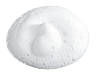 Soap Lather/Foam with Pink Hue Isolated on White