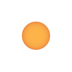 Bright Orange Sun sphere with a glowing aura against a clean white transparent background representing solar energy and celestial bodies